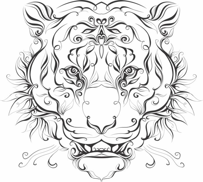 Laser Cut Animal Cheetah Line Art Free DXF File