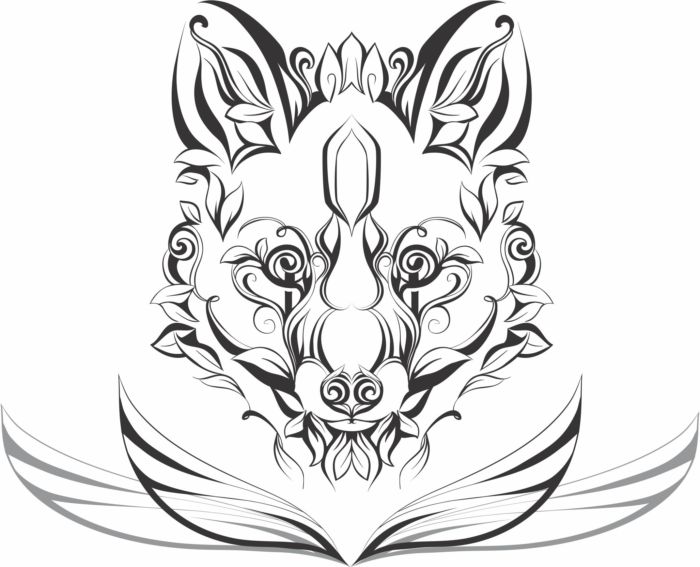 Laser Cut Animal Wolf Line Art Free DXF File