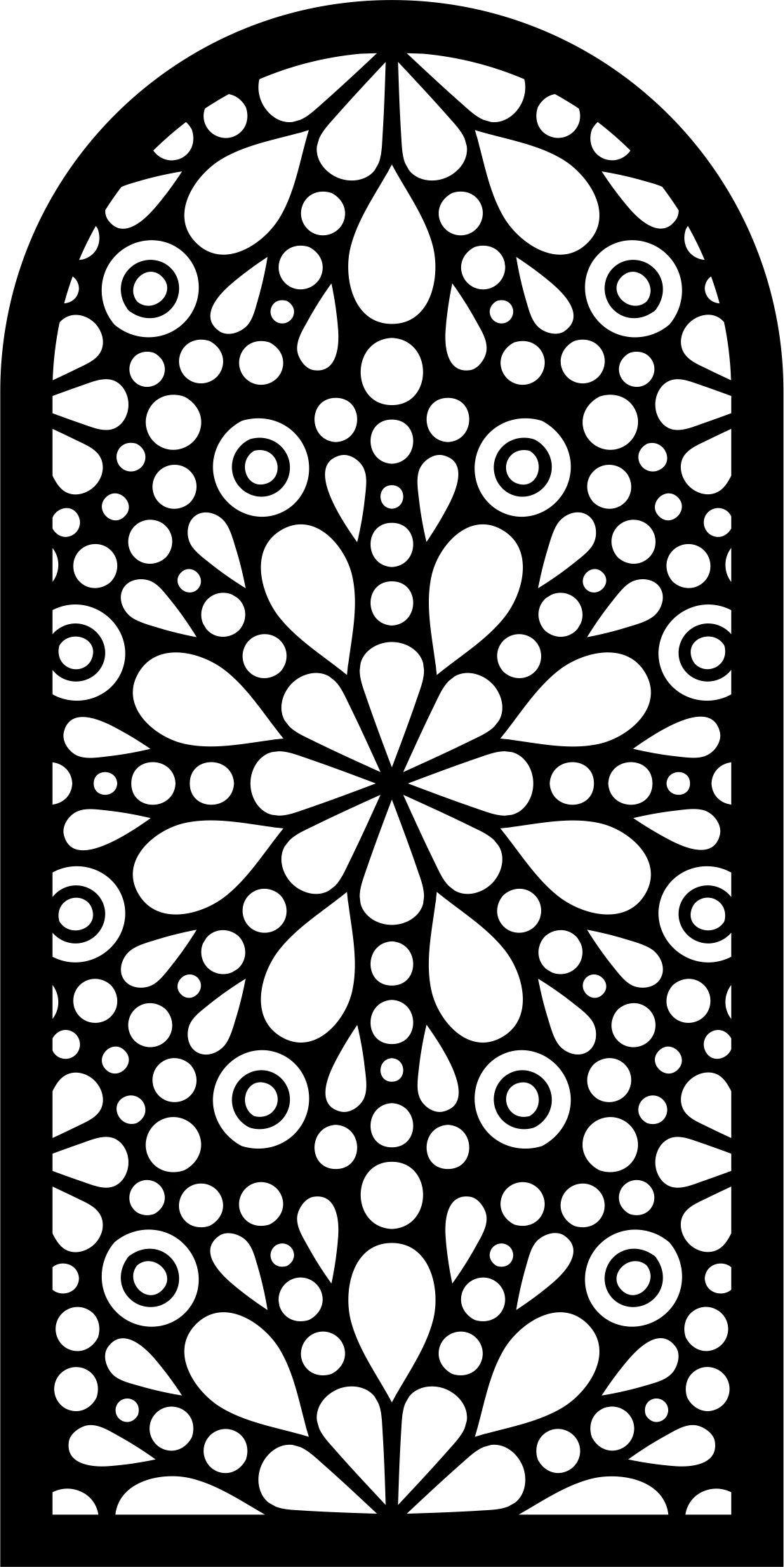 Laser Cut Arch Jali Pattern Screen Free Vector File