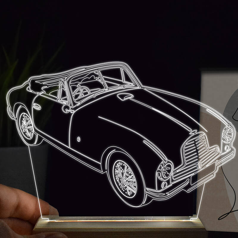 Laser Cut Aston Martin 3d Night Light Free Vector File