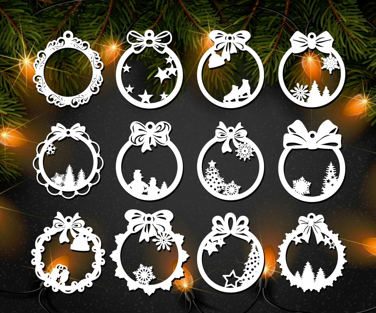 Laser Cut Ball Decorations Free Vector File