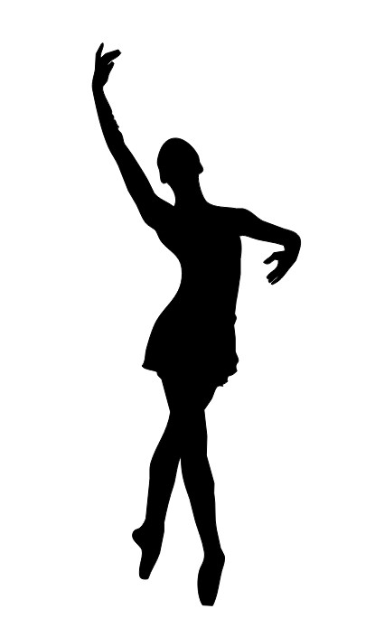 Laser Cut Ballet Dancer Sticker Free Vector File