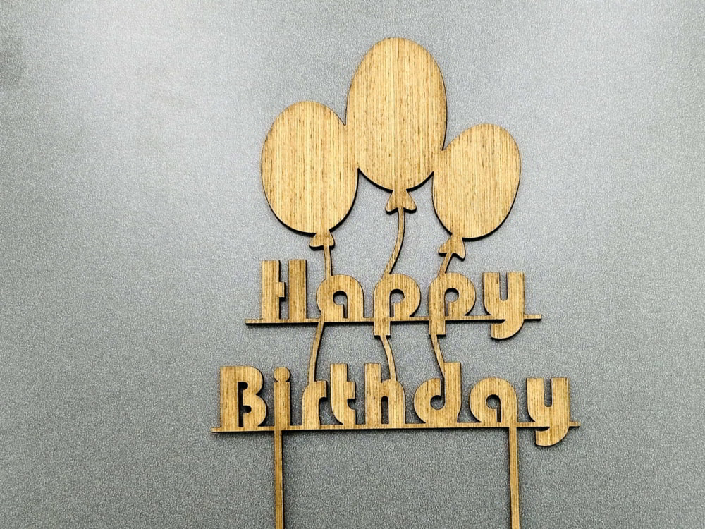 Laser Cut Balloon Cake Topper Birthday Cake Decor Free Vector File