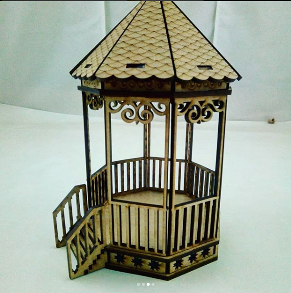 Laser Cut Bandstand Mdf 3mm Free DXF File