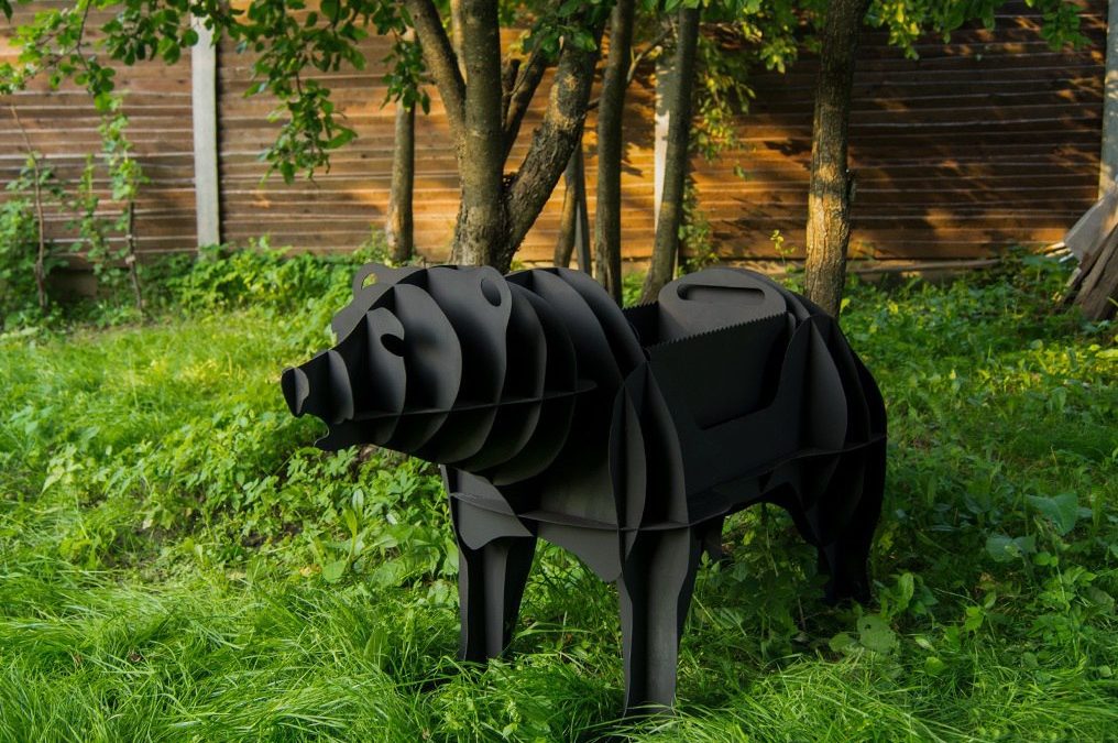 Laser Cut Barbecue Bear Model Free DXF File