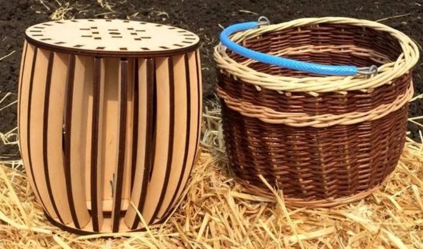 Laser Cut Basket Mold Free DXF File