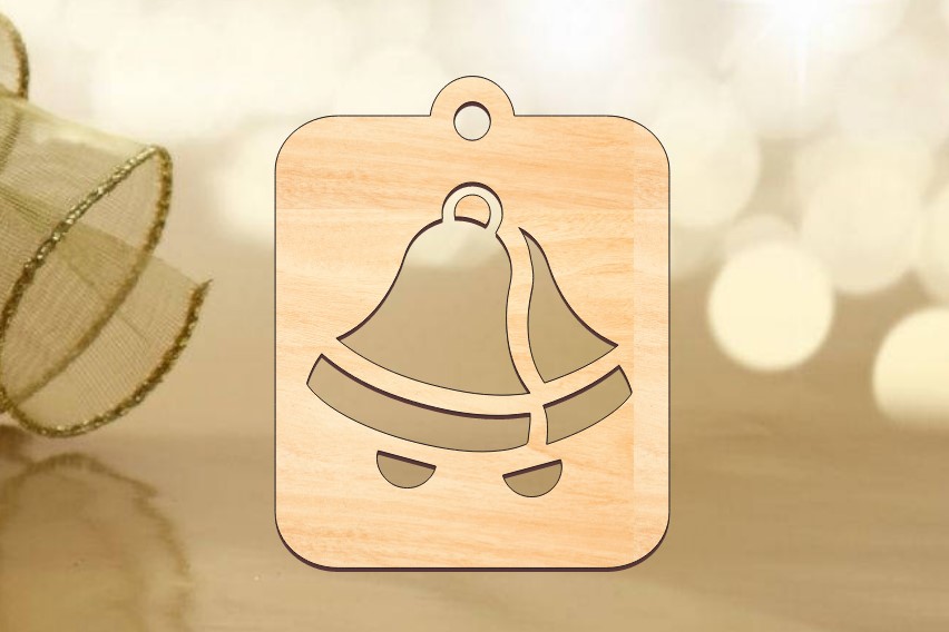 Laser Cut Bauble Christmas Bell Ornament Xmas Decorations Free DXF File