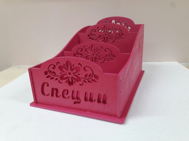 Laser Cut Beautiful Spice Box Free DXF File
