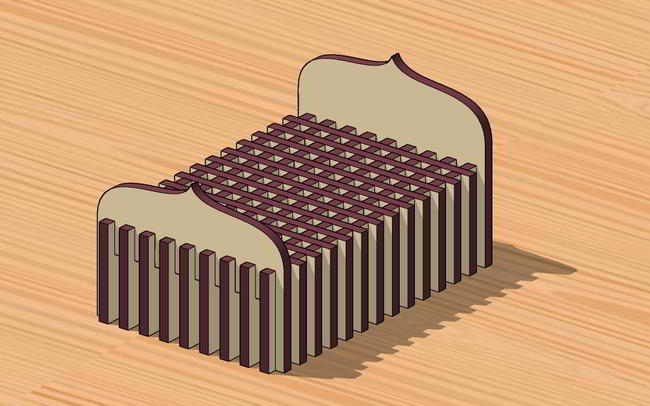 Laser Cut Bed Miniature Dollhouse Furniture Free Vector File