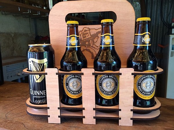 Laser Cut Beer Holder 8 Pack Free DXF File