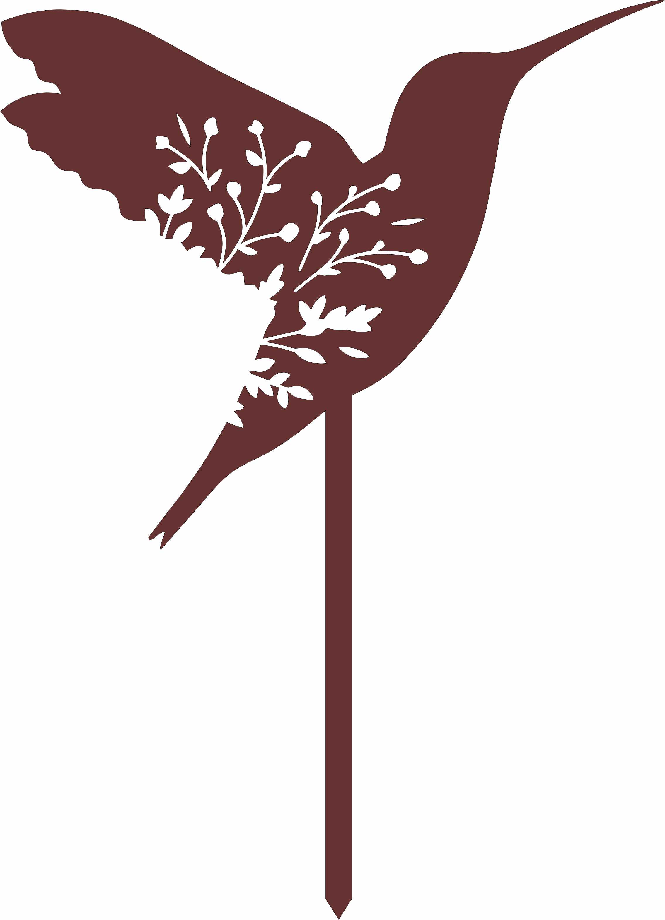 Laser Cut Bird Decorative Topper Free DXF File