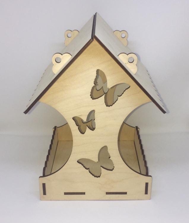 Laser Cut Bird Feeder Template Free DXF File