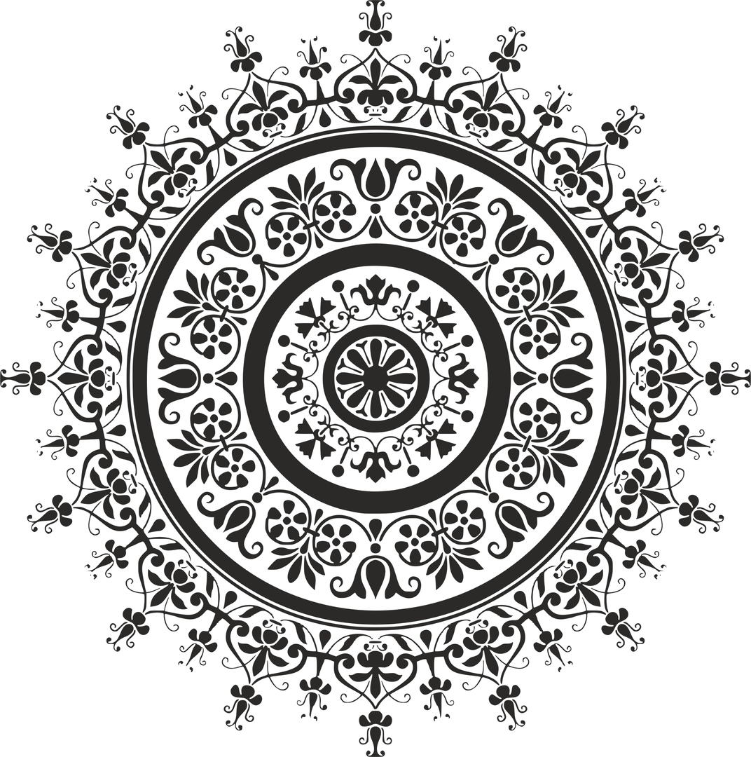 Laser Cut Black Mandala Art Free Vector File