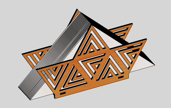 Laser Cut Boat Shaped Napkin Holder For Tables Free DXF File