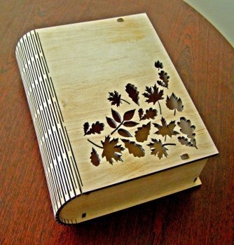Laser Cut Book Box With Living Hinge Free Vector File