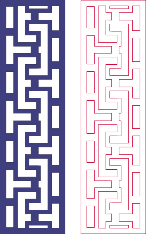 Laser Cut Border Decorative Pattern Free DXF File