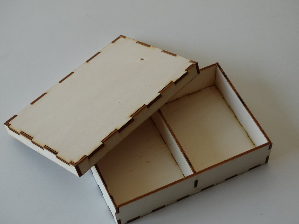 Laser Cut Box With Lid 3mm Free DXF File