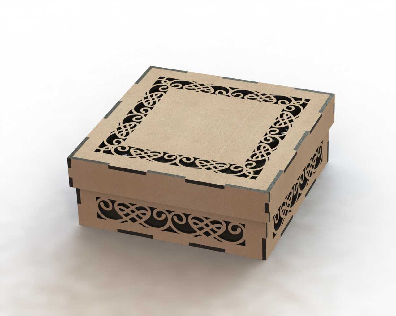 Laser Cut Box With Lid Template Free DXF File