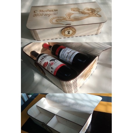 Laser Cut Box With Living Hinge Lid Free DXF File