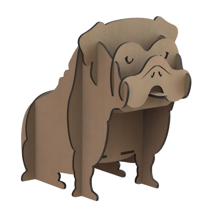 Laser Cut Boxer Dog Remote Control Holder Free DXF File