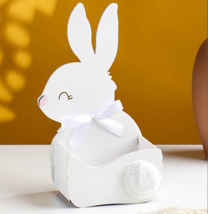 Laser Cut Bunny Flower Box Planter Free DXF File