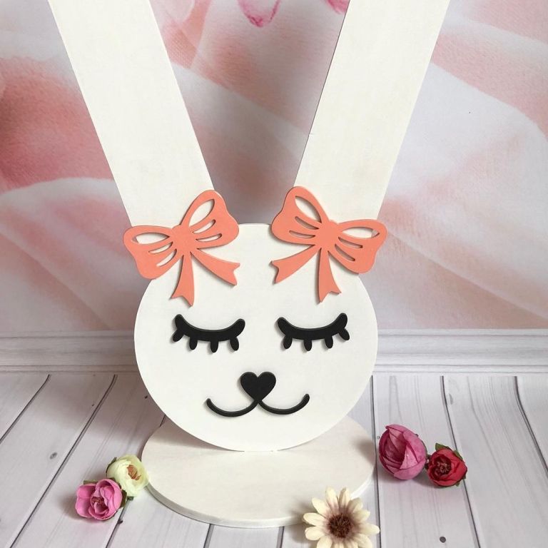 Laser Cut Bunny Rubber Bands And Hairpins Stand Vector Free Vector File ...