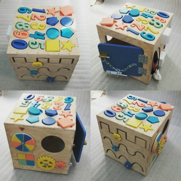 Laser Cut Busy Cube Activity Toy For Kids Free DXF File