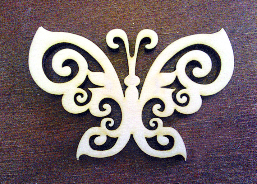 Laser Cut Butterfly Shape Plywood Free Vector File