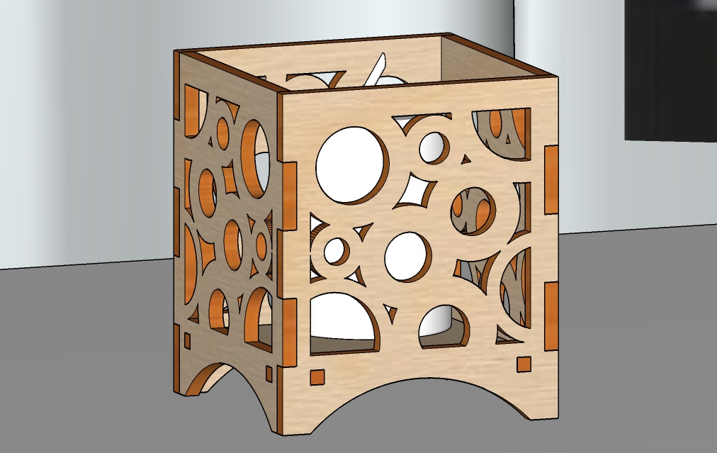 Laser Cut Candle Holder Lamp Plywood Tea Light Lantern Votive Gift Wood Free Vector File