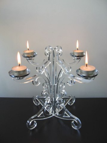 Laser Cut Candle Holder Stand Free Vector File