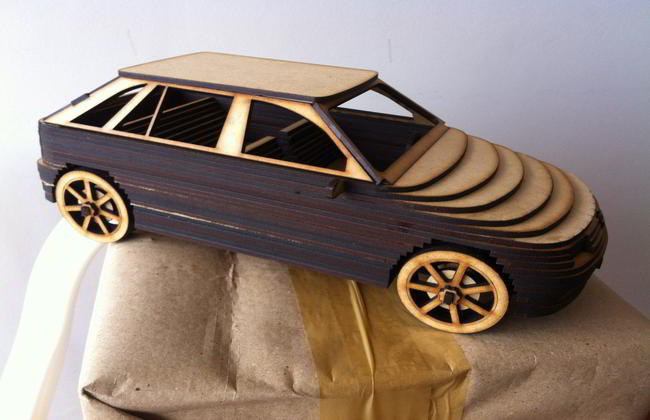 Laser Cut Car Mdf 3d Puzzle Free Vector File