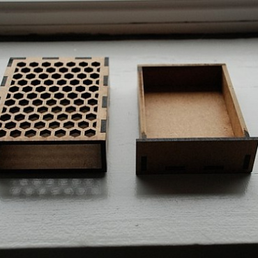 Laser Cut Card Box Layout Free DXF File