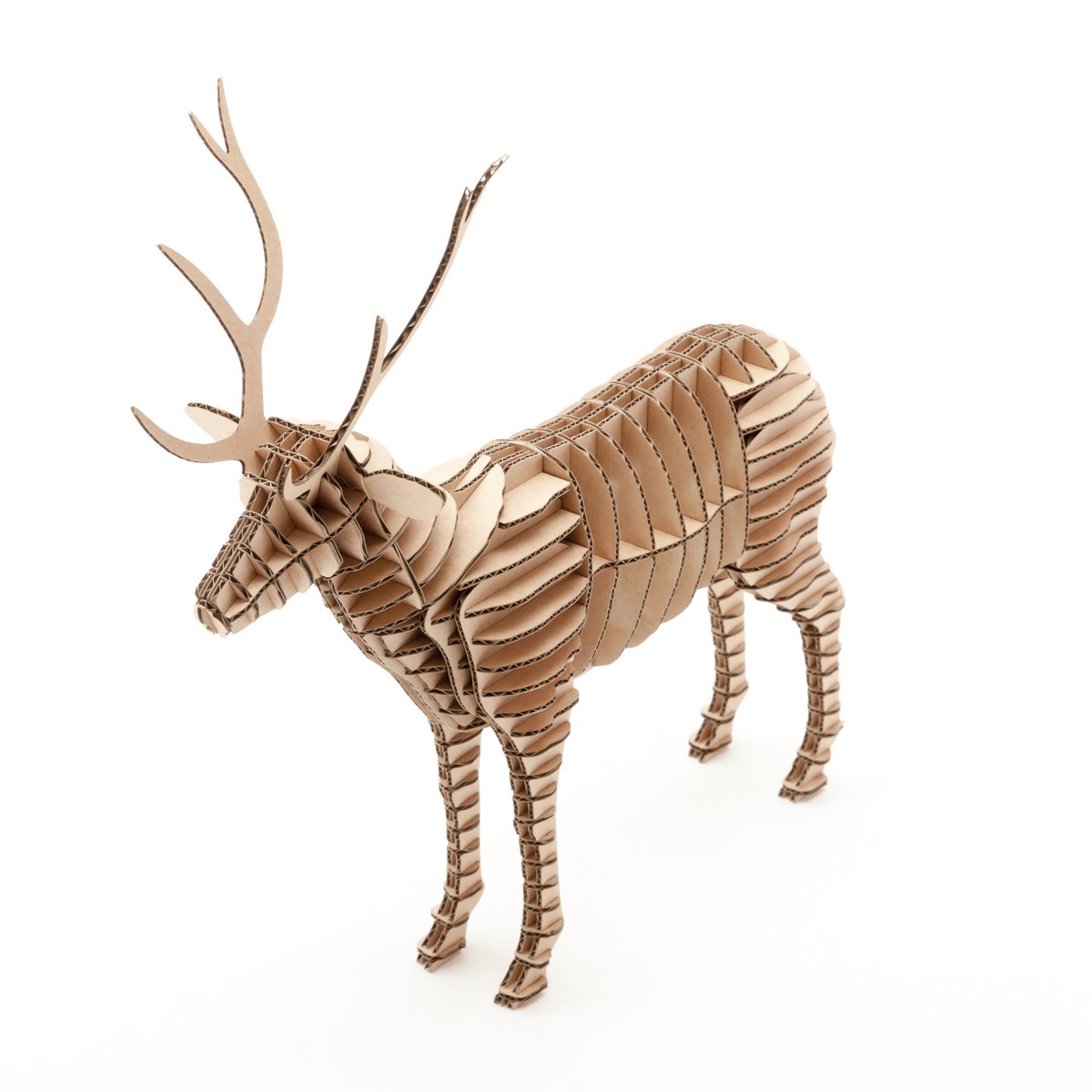 Laser Cut Cardboard Deer Decor 3d Free Vector File