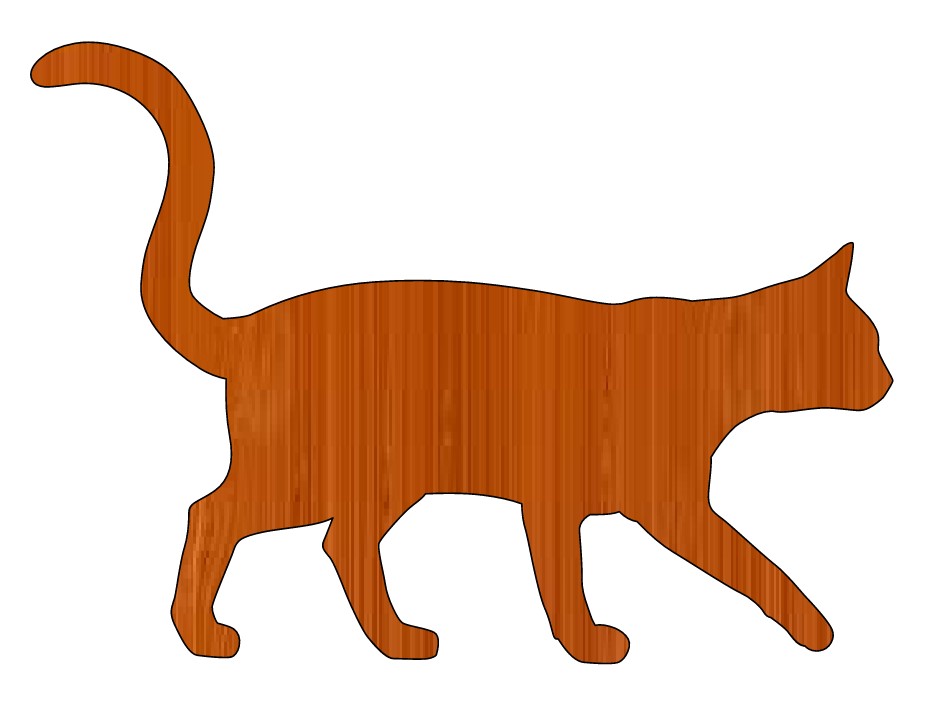 Laser Cut Cat Wood Diy Crafts Cutout Free Vector File