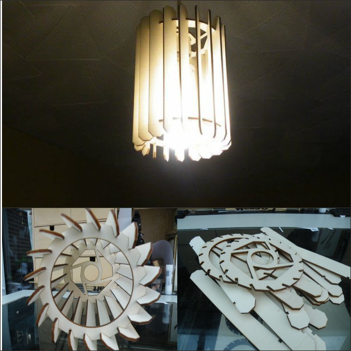 Laser Cut Chandelier Lamp Free DXF File