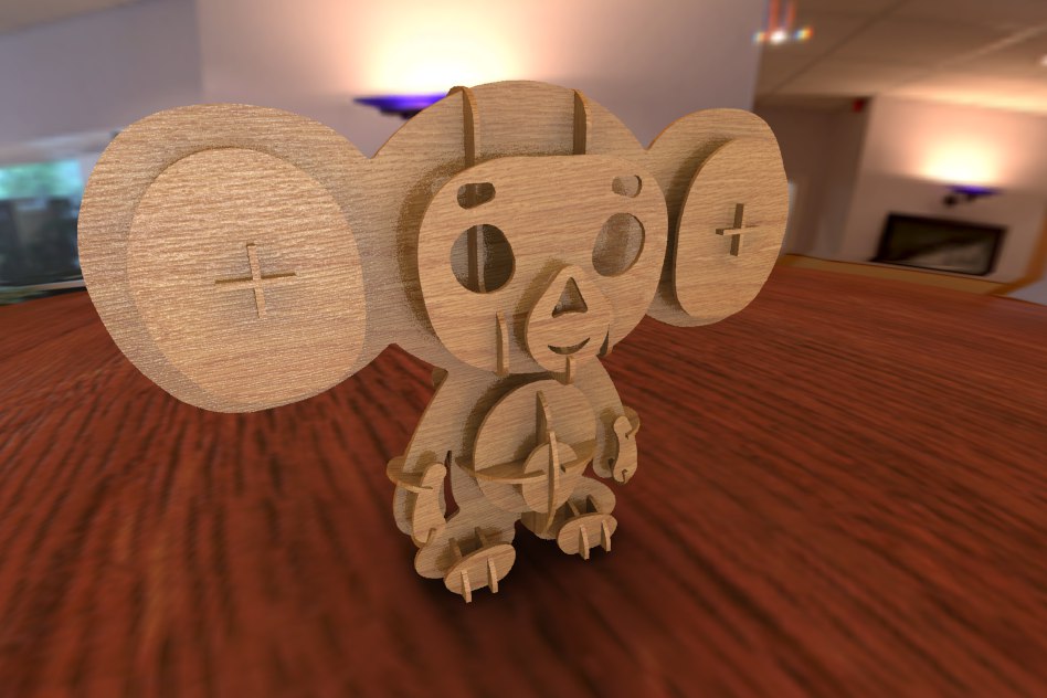 Laser Cut Cheburashka Free DXF File