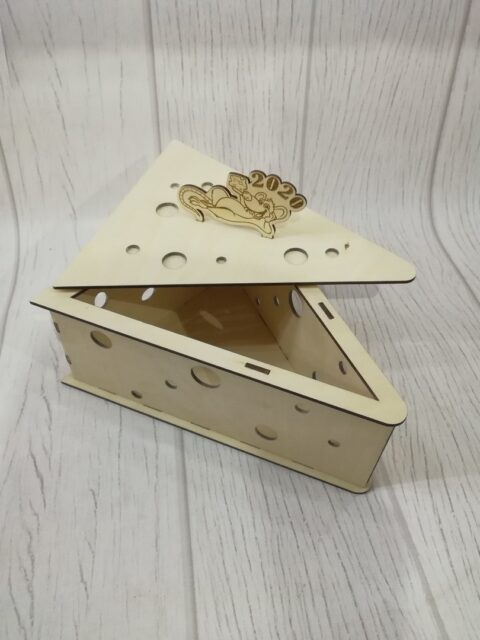 Laser Cut Cheese Shape Box Free DXF File