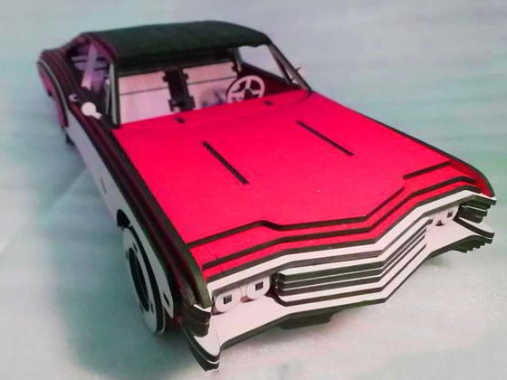 Laser Cut Chevrolet Impala Car Wood 3d Puzzle Mechanical Model Free Vector File