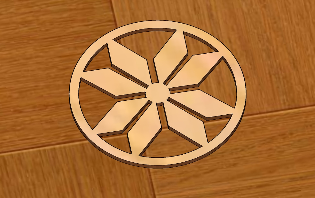 Laser Cut Circle Coaster Ornament Free DXF File