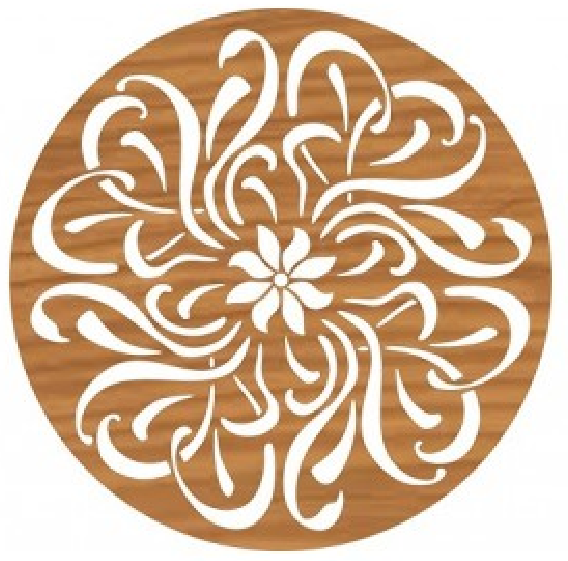 Laser Cut Circular Ornament Pattern Free DXF File