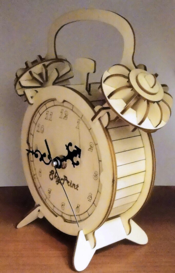 Laser Cut Clock Wooden Free Vector File