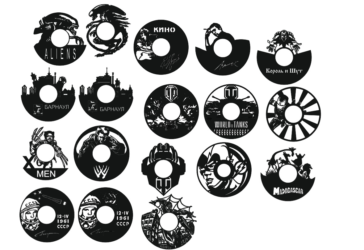 Laser Cut Clocks Collection Free Vector File