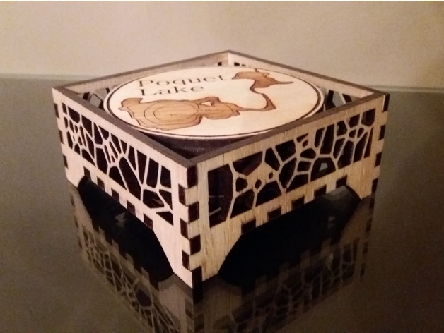 Laser Cut Coaster Holder Free DXF File