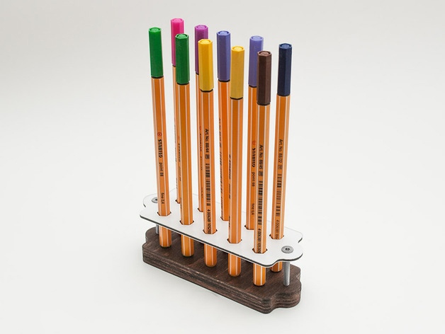 Laser Cut Convenient Holder For Pencils And Pens Free DXF File