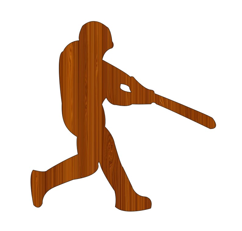 Laser Cut Cricket Player Wood Cutout Free Vector File