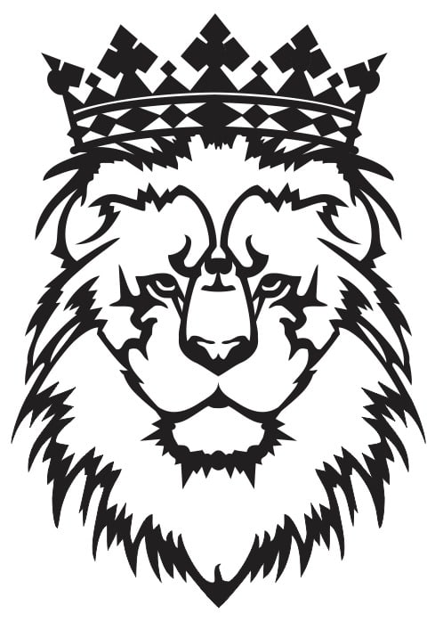 Laser Cut Crowned Lion Free DXF File