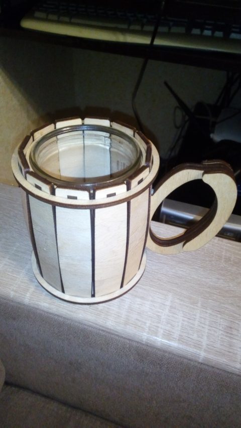 Laser Cut Cup Holder Free Vector File