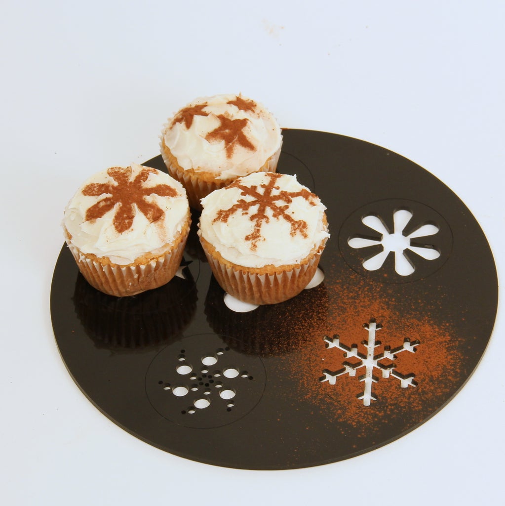 Laser Cut Cupcake Stencil Free DXF File