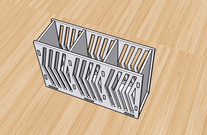 Laser Cut Custom Desk Organizer Pencil Storage Box Free DXF File