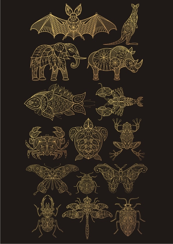 Laser Cut Decor Animal Set Free Vector File